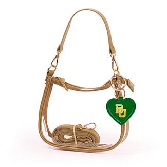 Baylor Clara Clear Crossbody Purse, stadium-approved, officially licensed, by Desden