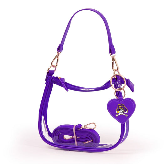 East Carolina Clara Clear Crossbody Purse, stadium-approved, officially licensed, by Desden