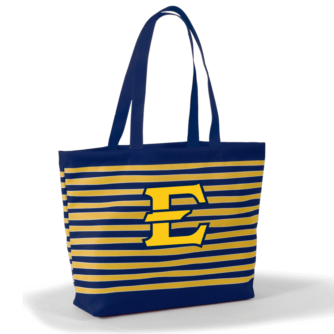 Desden Tote Default Value East Tennessee State Tatum Tote Wavy Striped Tote  by Desden