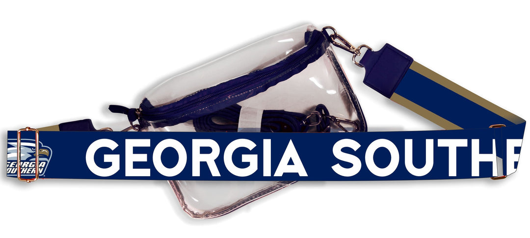 Desden Default Value Georgia Southern Hailey Clear Purse with Logo Strap by Desden