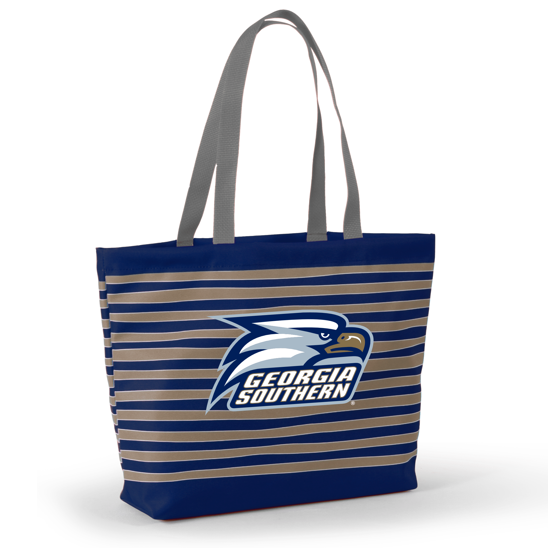 Desden Tote Default Value Georgia Southern Tatum Tote Wavy Striped Tote  by Desden