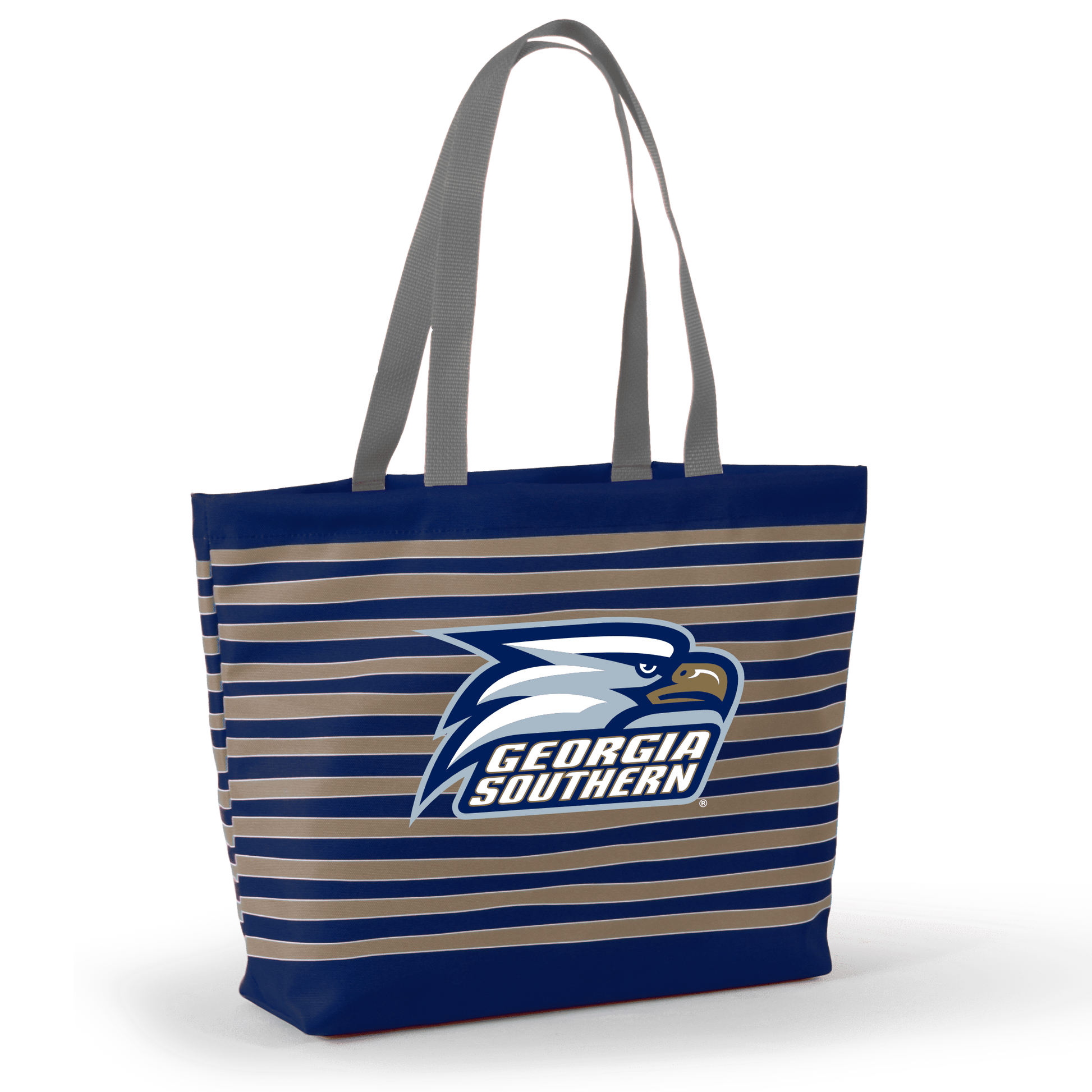Desden Tote Default Value Georgia Southern Tatum Tote Wavy Striped Tote  by Desden