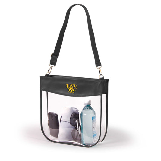 Iowa Kate Large Clear Purse with Zipper, stadium-approved, officially licensed, by Desden