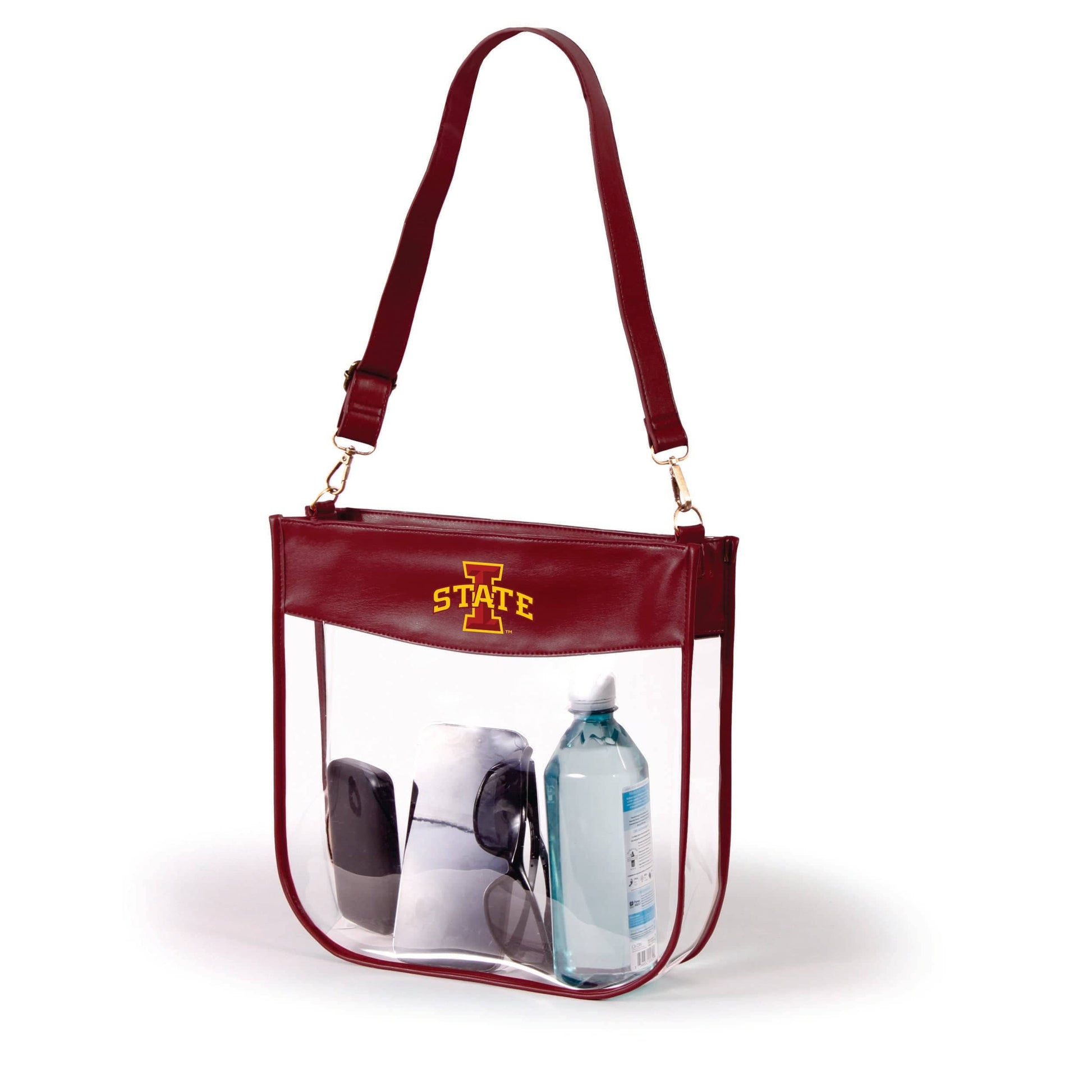 Iowa State Kate Large Clear Purse with Zipper, stadium-approved, officially licensed, by Desden