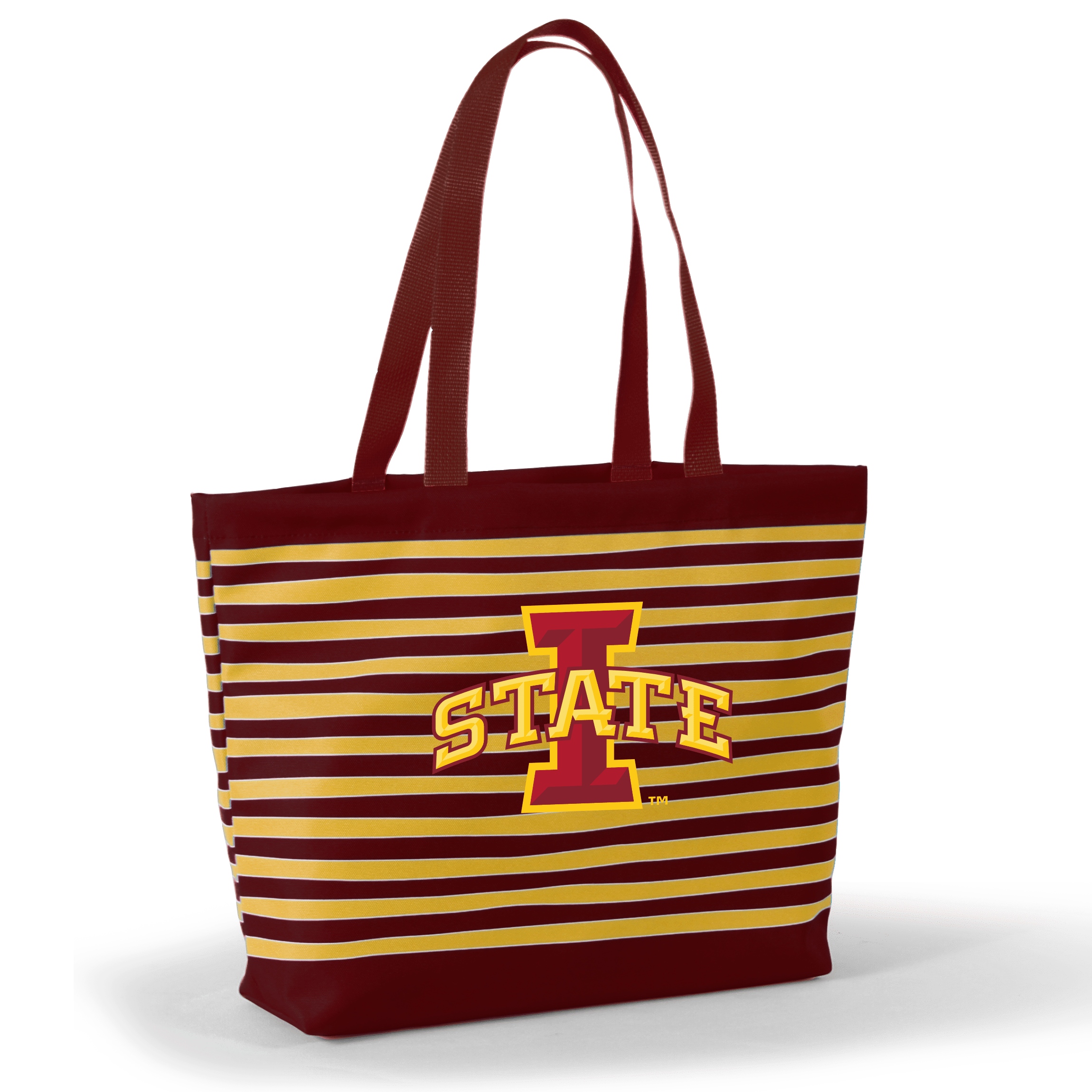 Desden Tote Default Value Iowa State Tatum Tote Wavy Striped Tote  by Desden