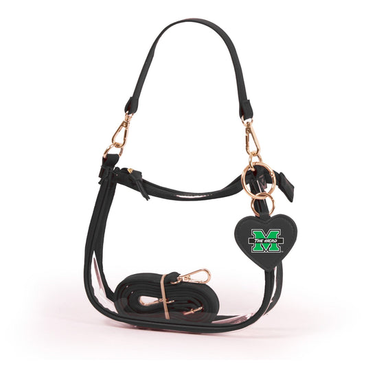 Marshall Clara Clear Crossbody Purse, stadium-approved, officially licensed, by Desden