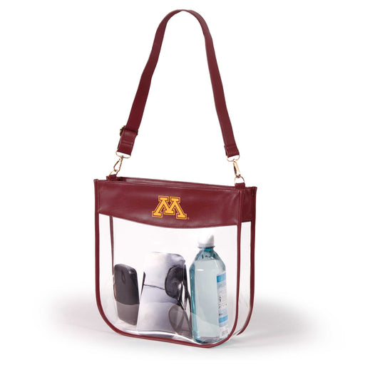 Minnesota Kate Large Clear Purse with Zipper, stadium-approved, officially licensed, by Desden