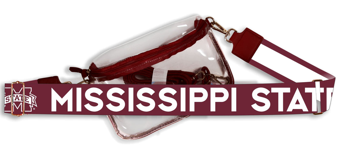 Desden Default Value Mississippi State Hailey Clear Purse with Logo Strap by Desden