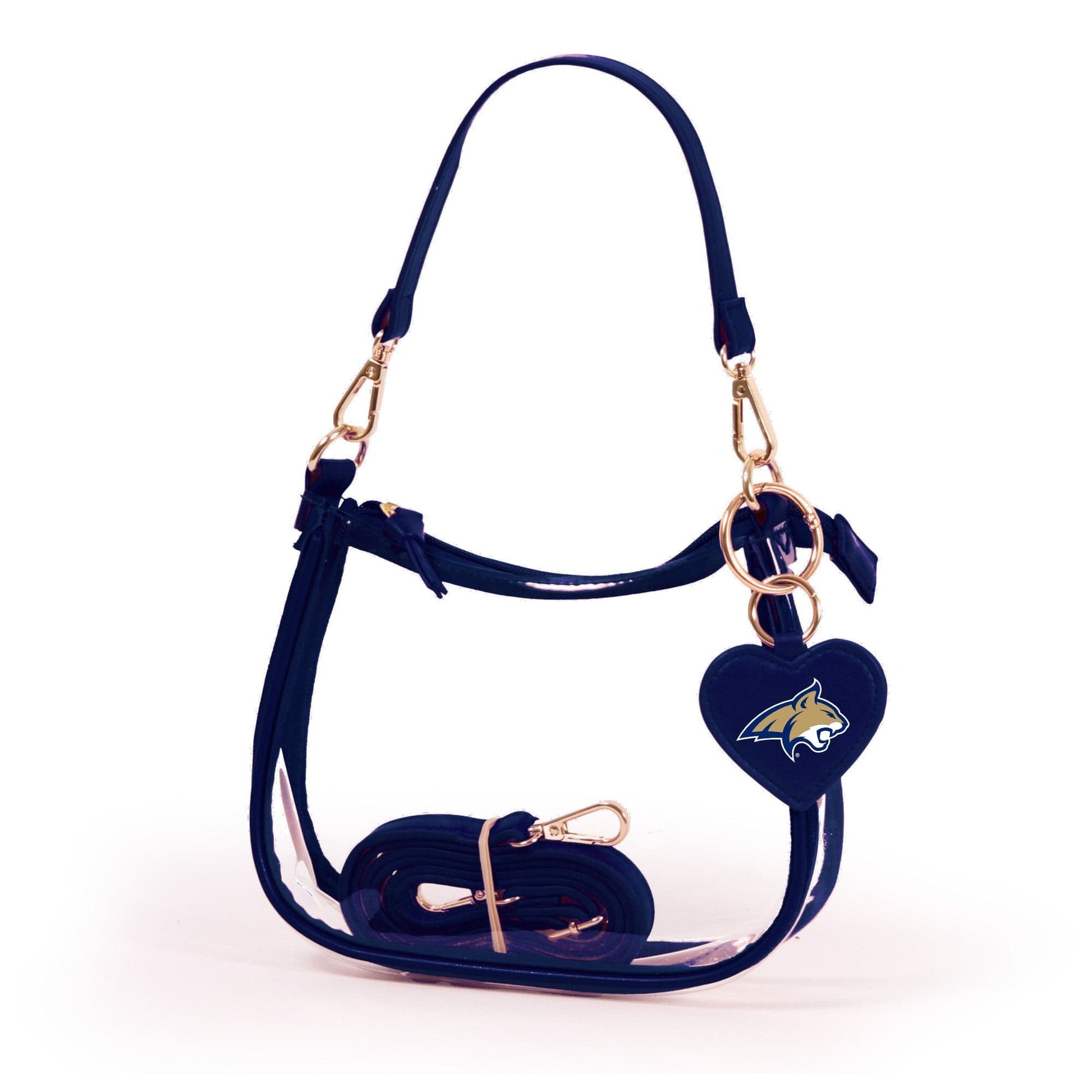 Montana State Clara Clear Crossbody Purse, stadium-approved, officially licensed, by Desden