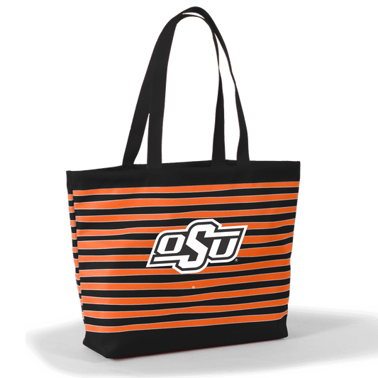 Desden Tote Default Value Oklahoma State  Tatum Tote Wavy Striped Tote  by Desden