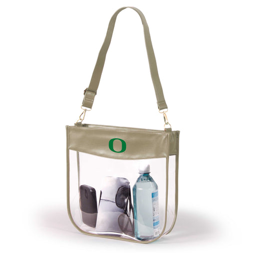 Oregon Kate Large Clear Purse with Zipper, stadium-approved, officially licensed, by Desden