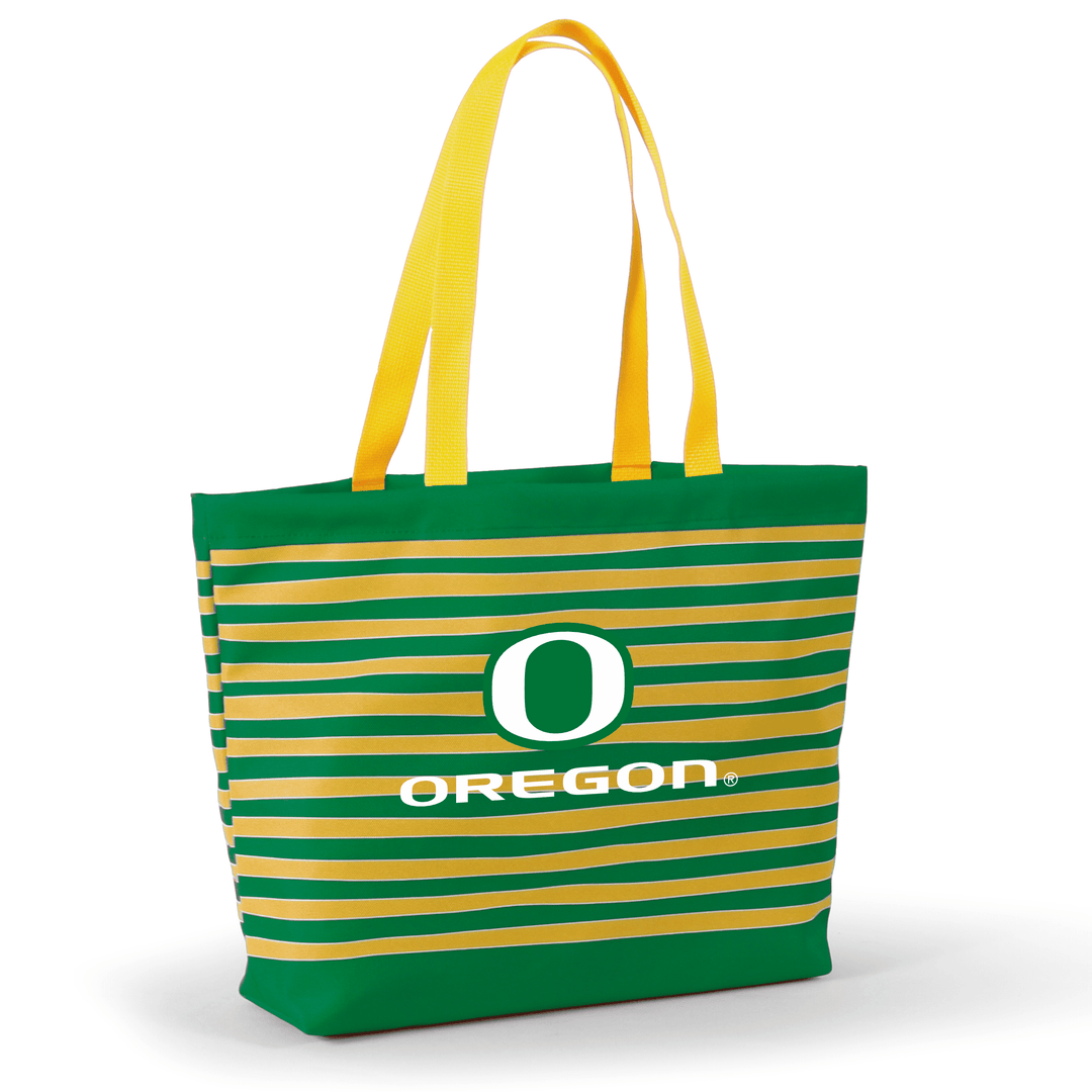 Desden Tote Default Value Oregon Ducks Tatum Tote Wavy Striped Tote  by Desden