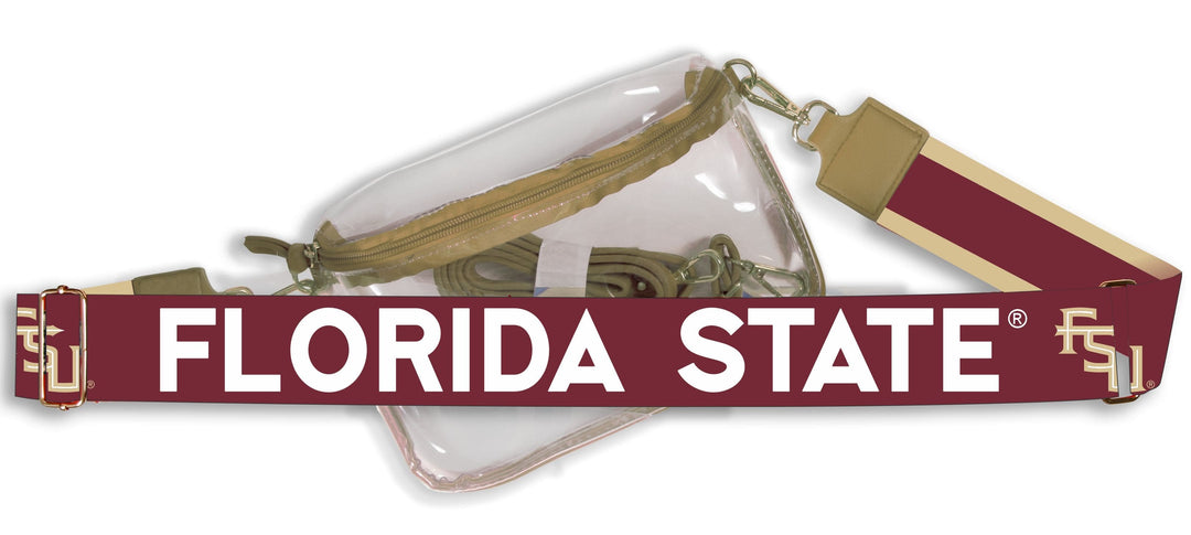 Desden Default Value PRE ORDER FOR SPRING DELIVERY 😀 Florida State Hailey Clear Purse with Logo Strap by Desden