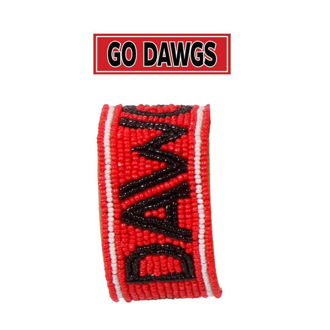 Desden Cuff Default Value PRE ORDER FOR SPRING DELIVERY 😀 Georgia Go Dawgs Beaded Cuff in Red and Black Desden