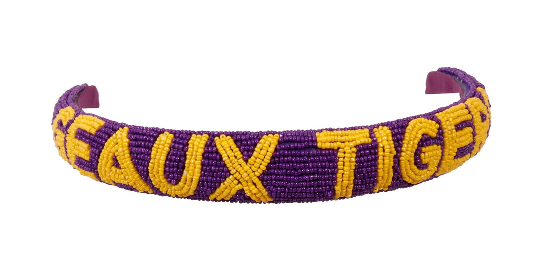 Desden Strap Default Value PRE ORDER FOR SPRING DELIVERY 😀 LSU Geaux Tigers Headband  by Desden