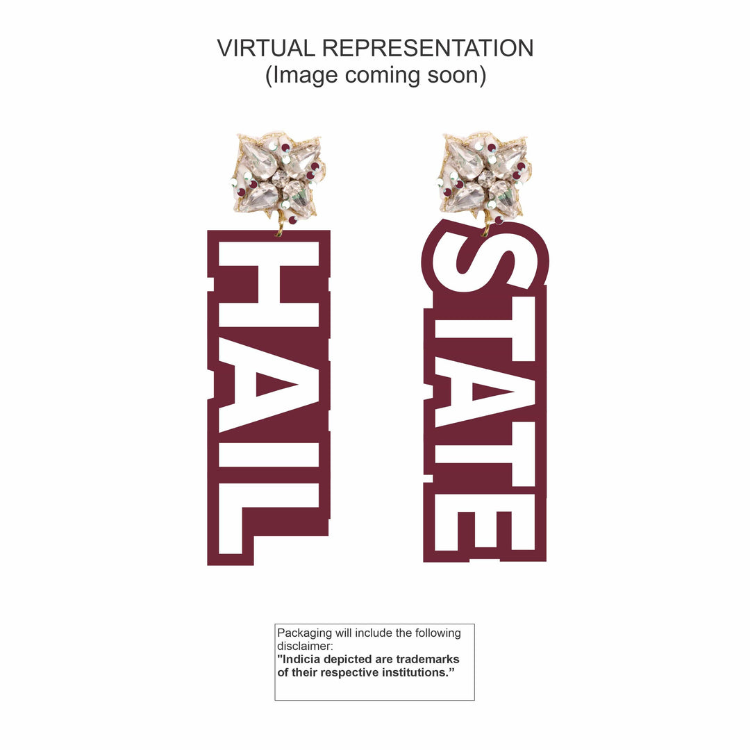 Desden Beaded Cuff Default Value PRE ORDER FOR SPRING DELIVERY 😀 PRE ORDER FOR SPRING DELIVERY 😀 Mississippi State Hail State Beaded Earrings in Maroon and White by Desden
