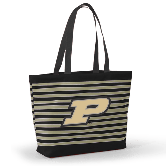 Desden Tote Default Value Purdue Tatum Tote Wavy Striped Tote  by Desden