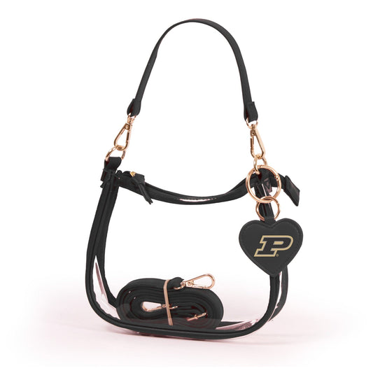 Purdue Clara Clear Crossbody Purse, stadium-approved, officially licensed, by Desden