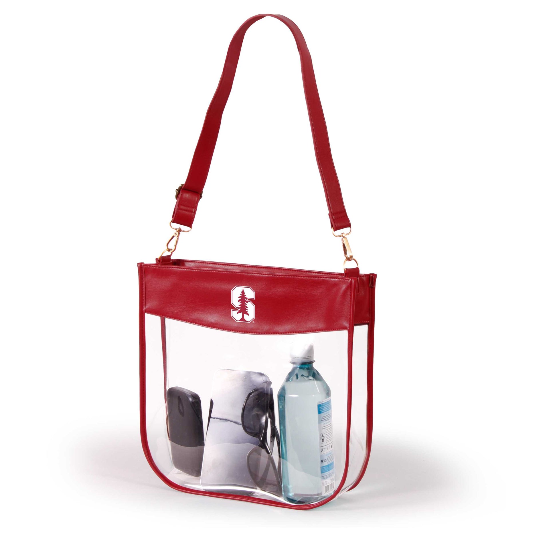 Stanford Kate Large Clear Purse with Zipper, stadium-approved, officially licensed, by Desden