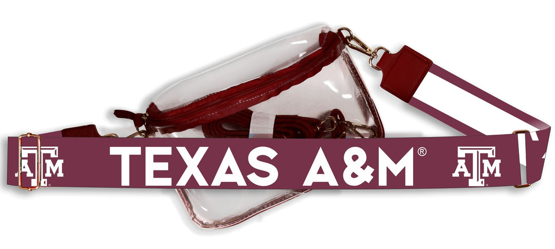 Desden Default Value Texas A&M Hailey Clear Purse with Logo Strap by Desden