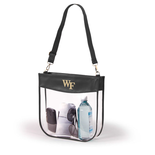 Wake Forest Kate Large Clear Purse with Zipper, stadium-approved, officially licensed, by Desden