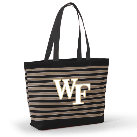 Desden Tote Default Value Wake Forest Tatum Tote Wavy Striped Tote  by Desden