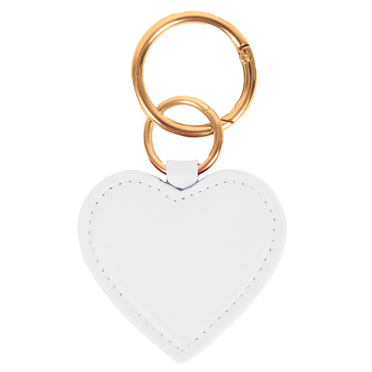 Desden Accessory Default Value White Heart Purse Charm/ Key Ring by Desden