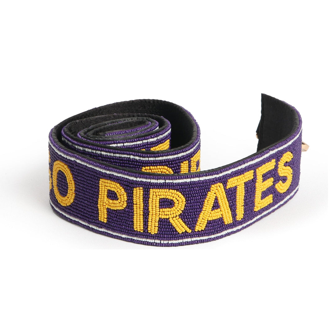 Desden Strap East Carolina Pirates Beaded Purse Strap in Purple and Gold by Desden
