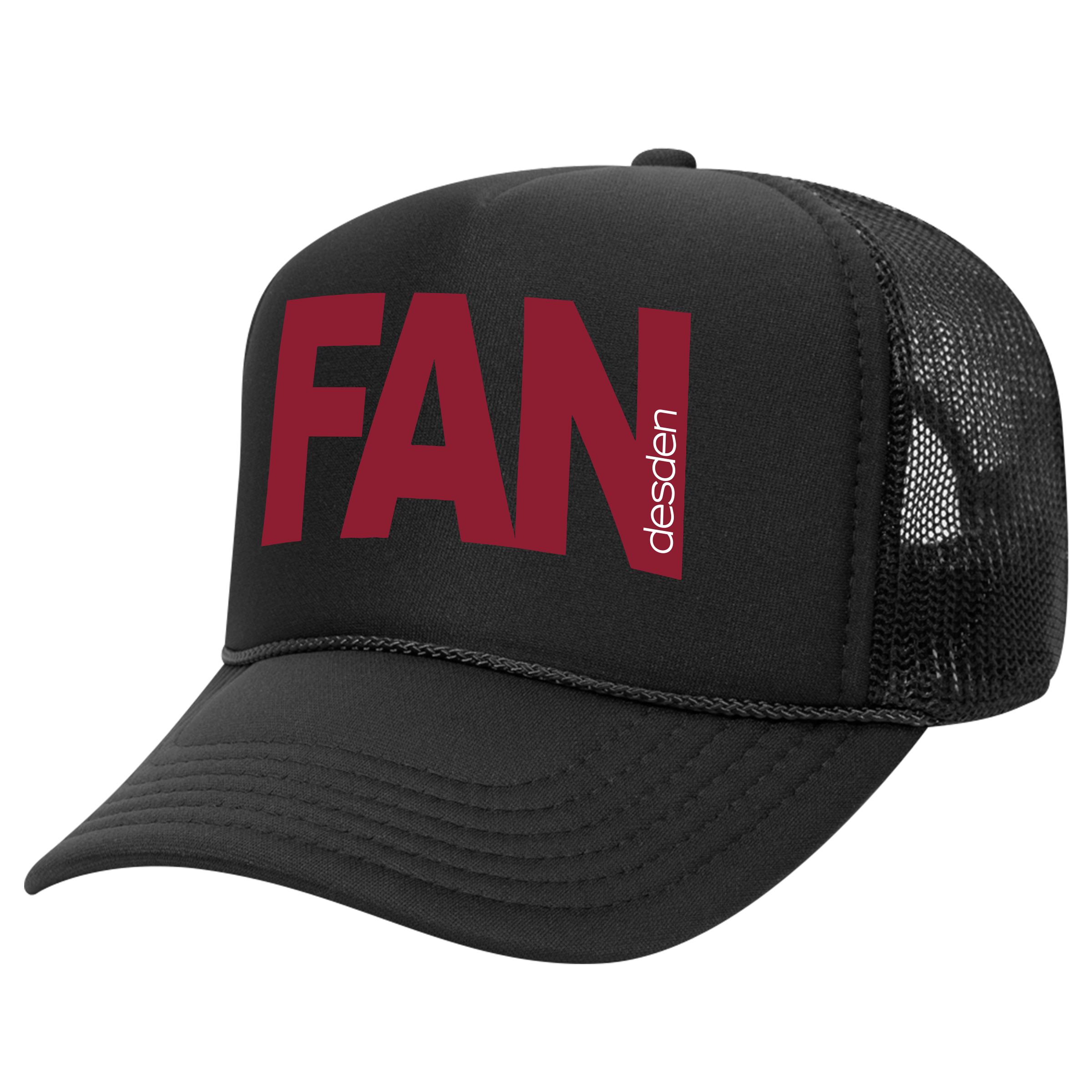 Desden Fan Cap - Black and Garnet