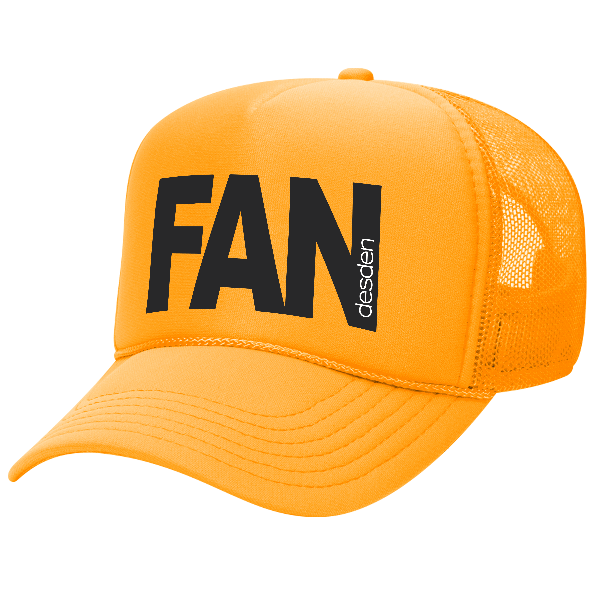 Desden Fan Cap - Gold and Black