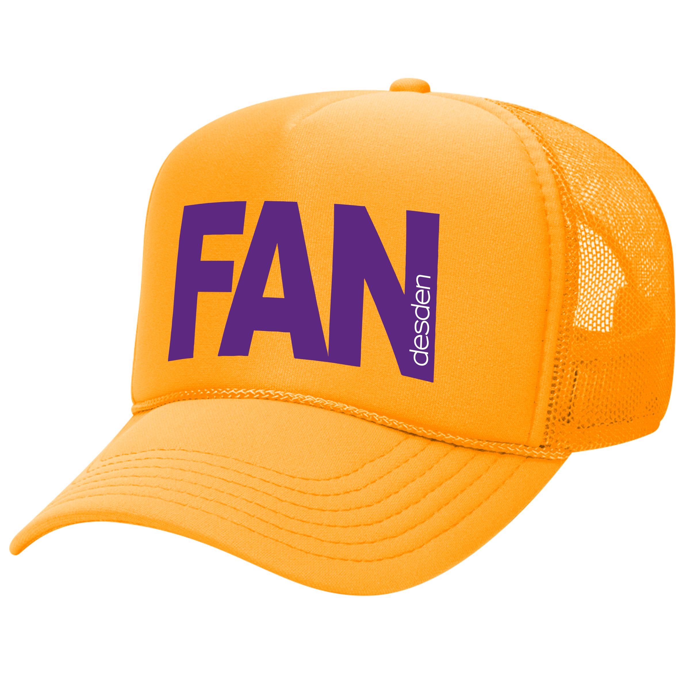 Desden Fan Cap - Gold and Purple