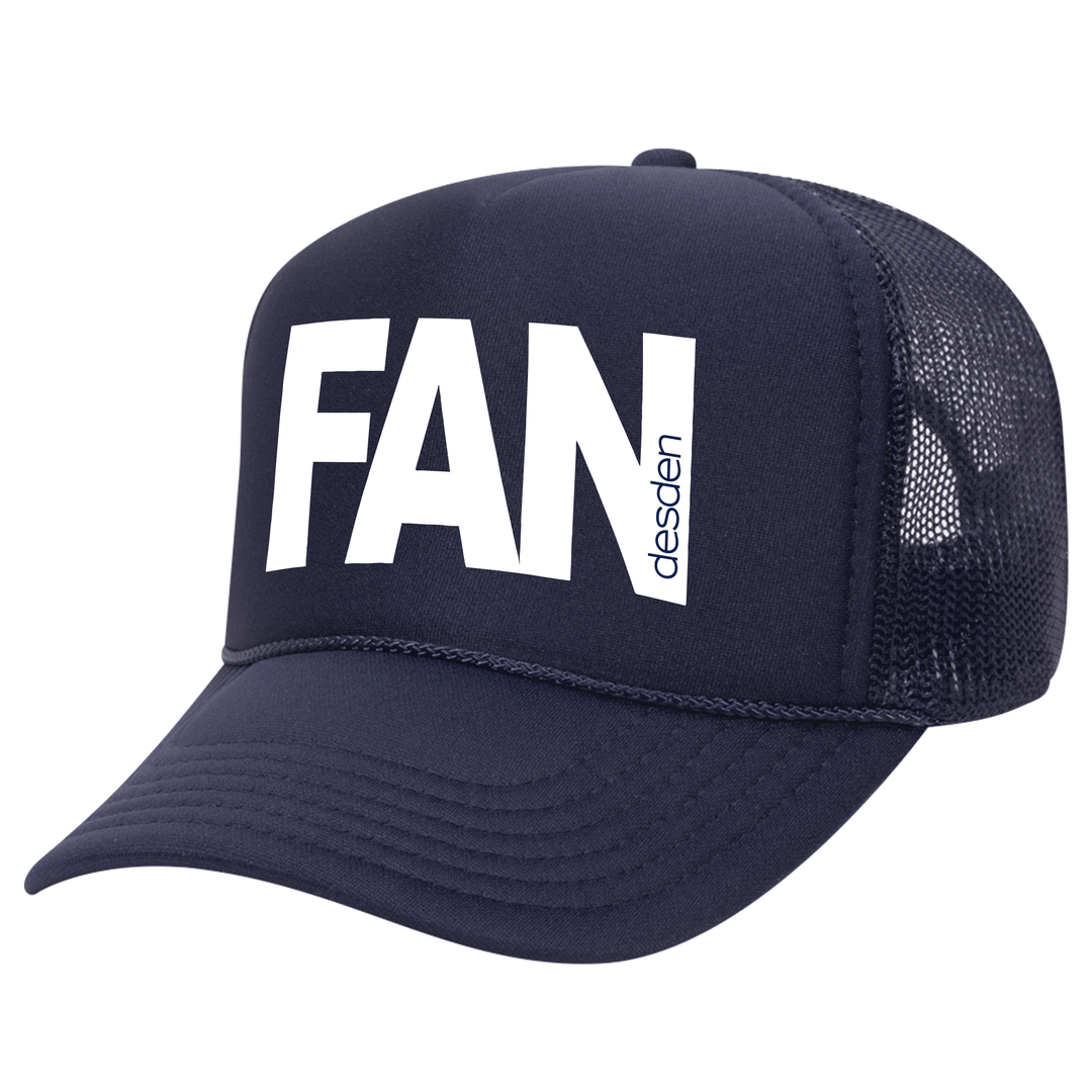 Desden Fan Cap - Navy and White