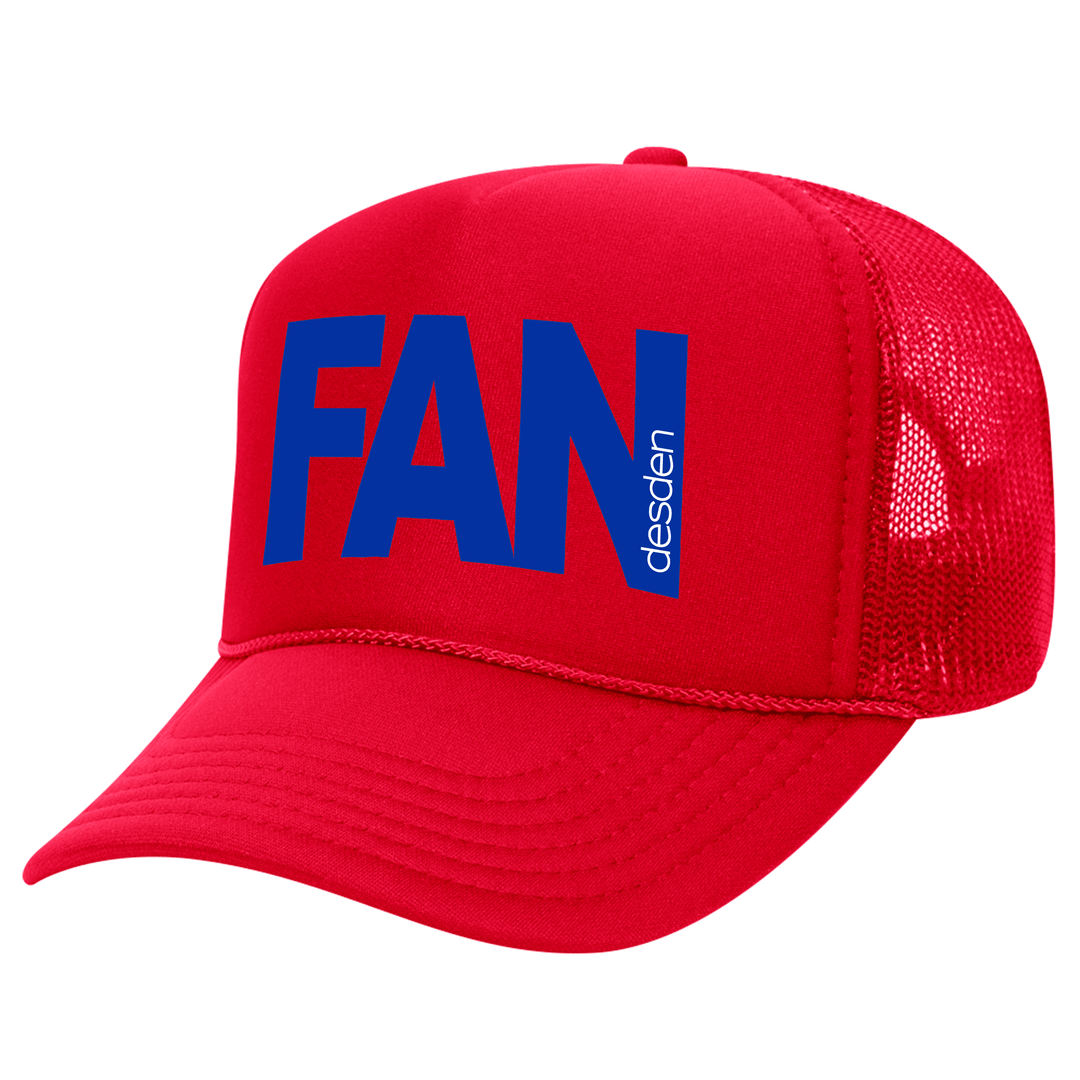 Desden Fan Cap - Red and Royal