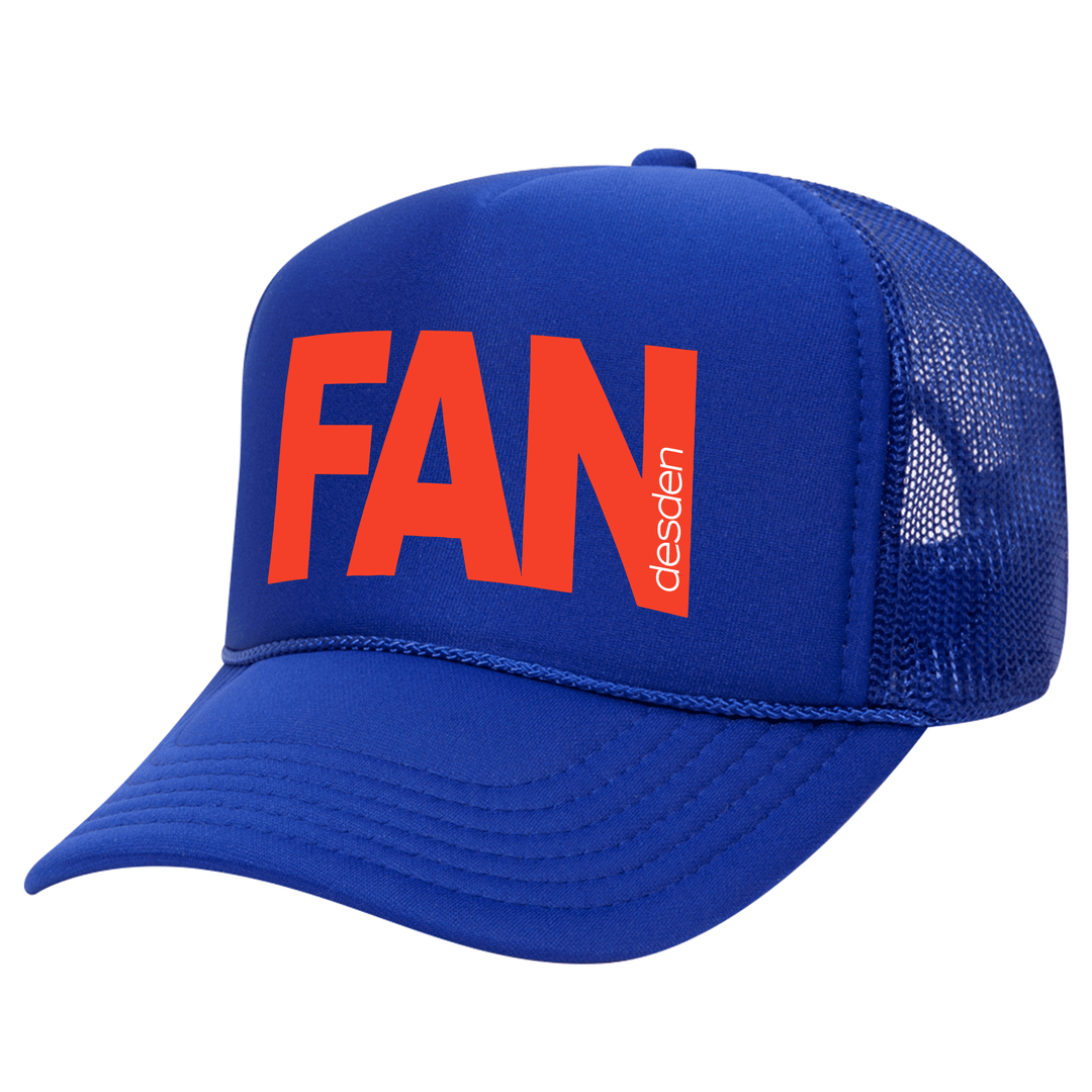 Desden Fan Cap - Royal and Orange