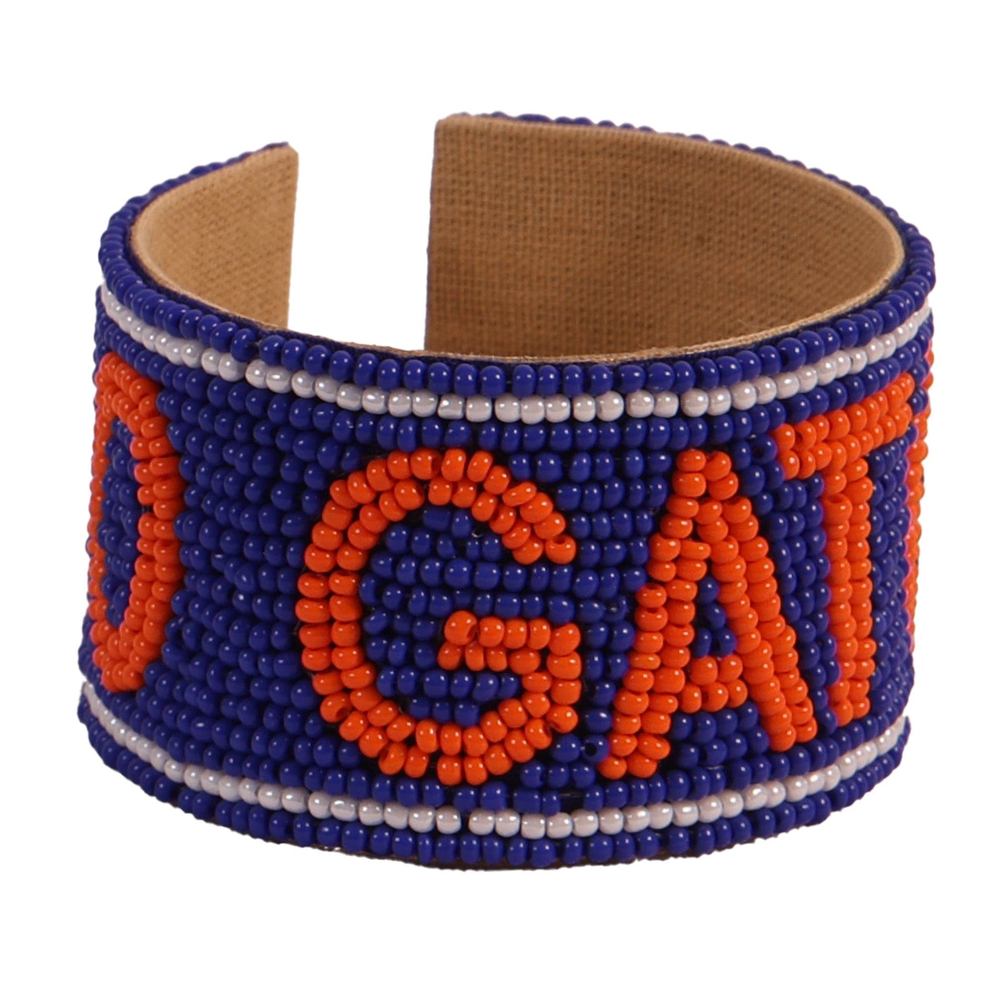 Desden Beaded Cuff Florida Go Gators Beaded Cuff in Royal and Orange by Desden
