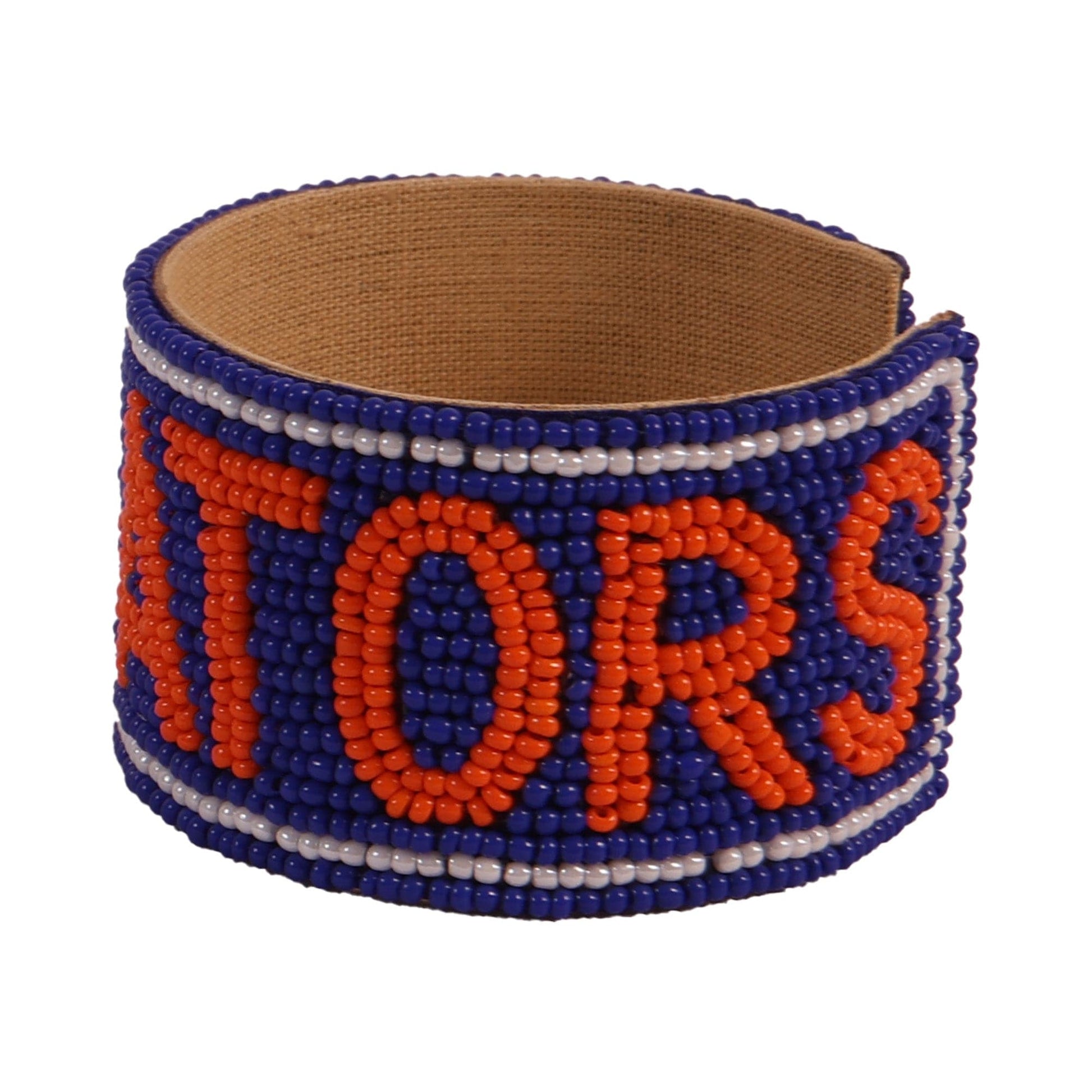 Desden Beaded Cuff Florida Go Gators Beaded Cuff in Royal and Orange by Desden