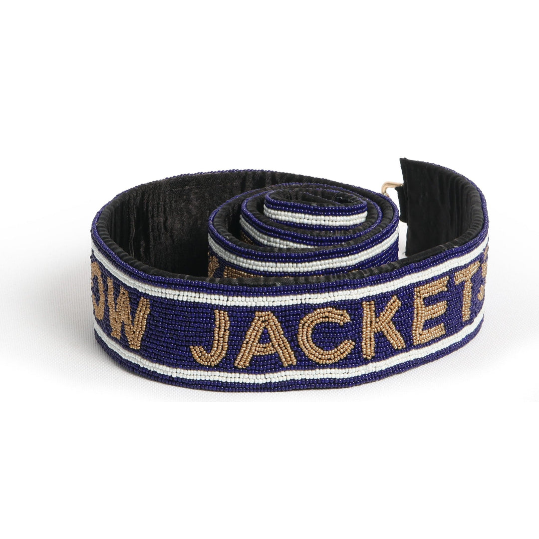 Desden Strap Georgia Tech "Go Yellow Jackets" Beaded Purse Strap by Desden