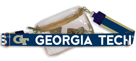 Desden Purse Georgia Tech Hailey Clear Sling Bag with Logo Strap by Desden