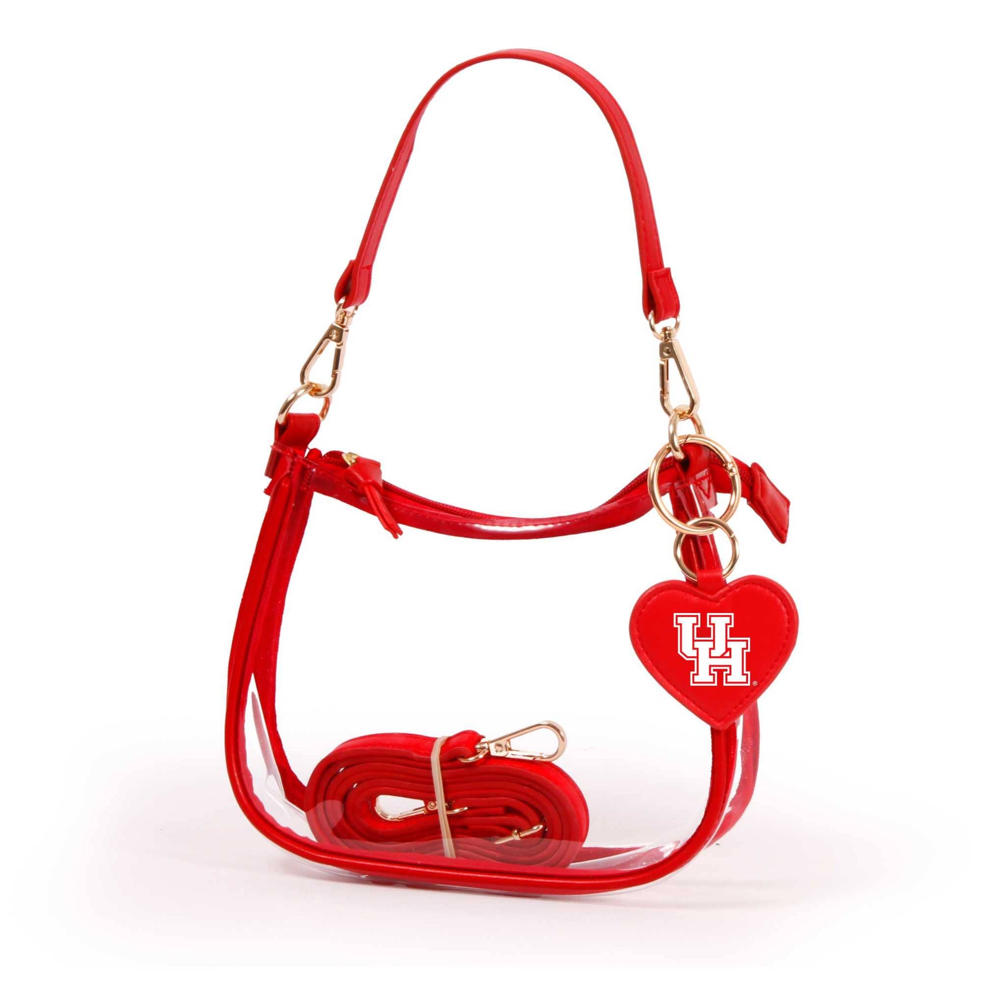Houston Clara Clear Crossbody Purse, stadium-approved, officially licensed, by Desden