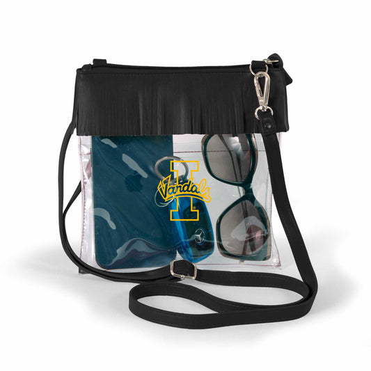 Idaho Vandals JudyAnn Fringe Clear Crossbody Purse, stadium-approved, officially licensed, by Desden