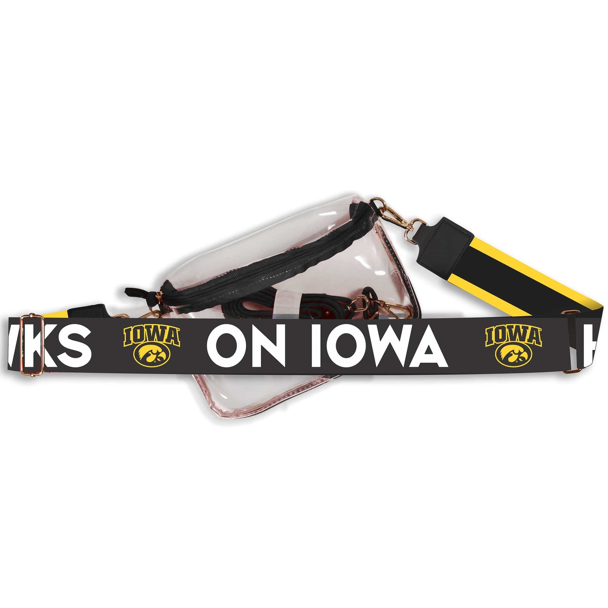 Desden Iowa Hailey Clear Sling Bag with Logo Strap by Desden