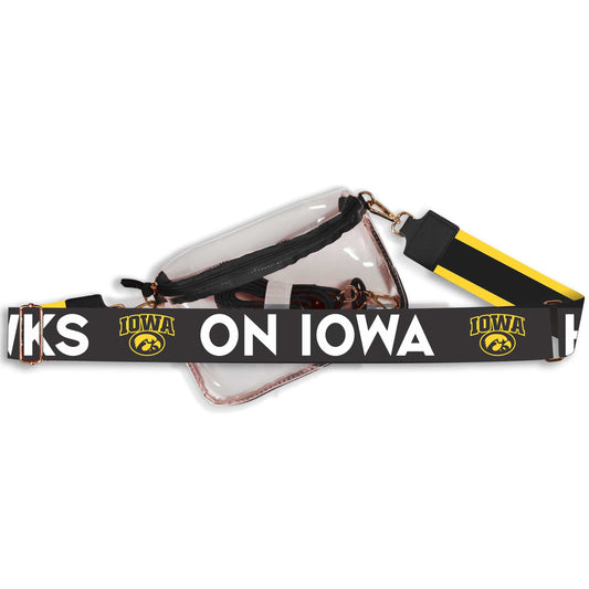 Desden Iowa Hailey Clear Sling Bag with Logo Strap by Desden