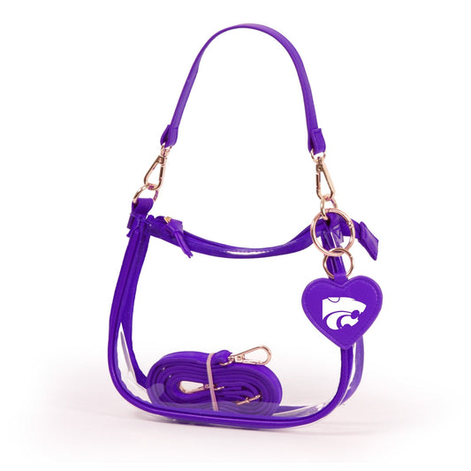 Kansas State Clara Clear Crossbody Purse, stadium-approved, officially licensed, by Desden