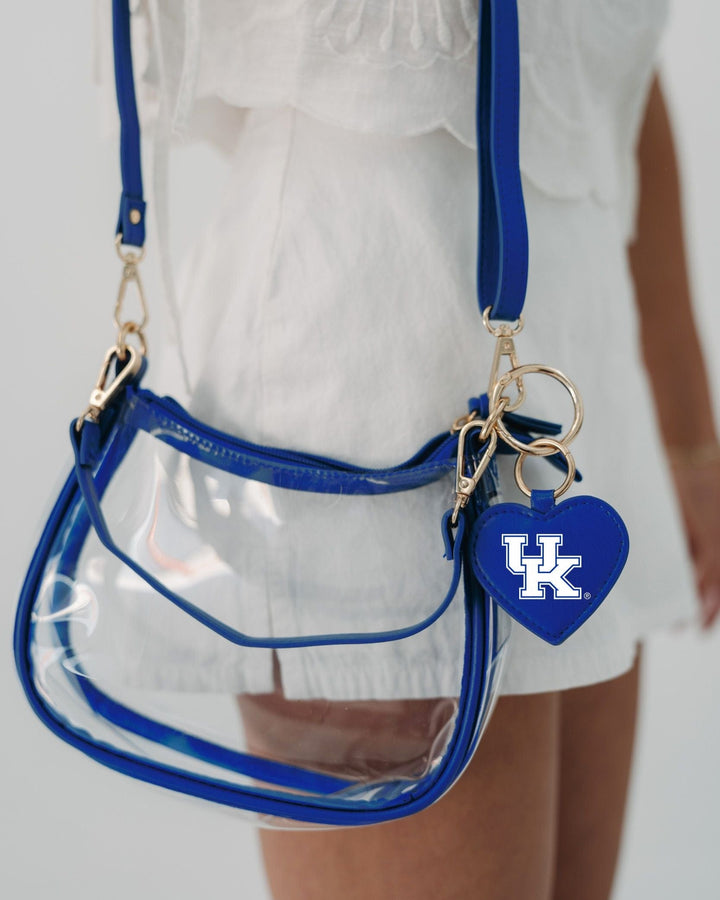 Desden Purse Kentucky Wildcats Clear Clara Purse with Heart Charm