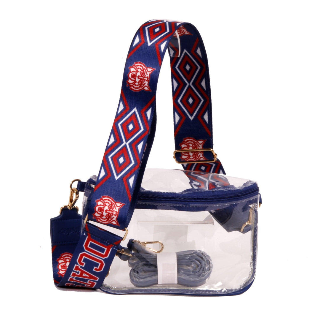 Desden Purse Lexi Clear Purse with Patterned Shoulder Straps - Arizona