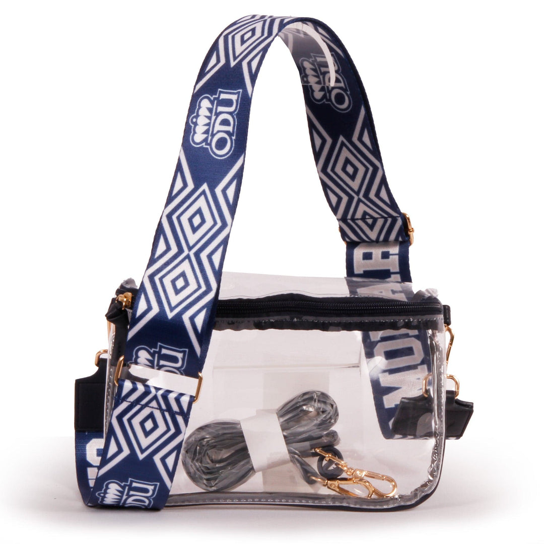 Desden Purse Lexi Clear Purse with Patterned Shoulder Straps - Old Dominion University