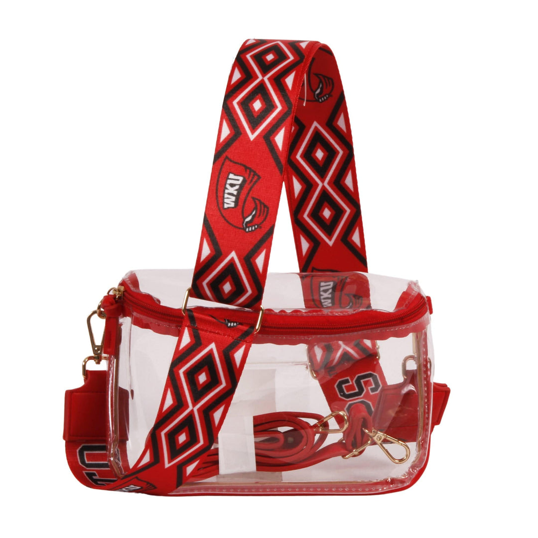 Desden Purse Lexi Clear Purse with Patterned Shoulder Straps - Western Kentucky