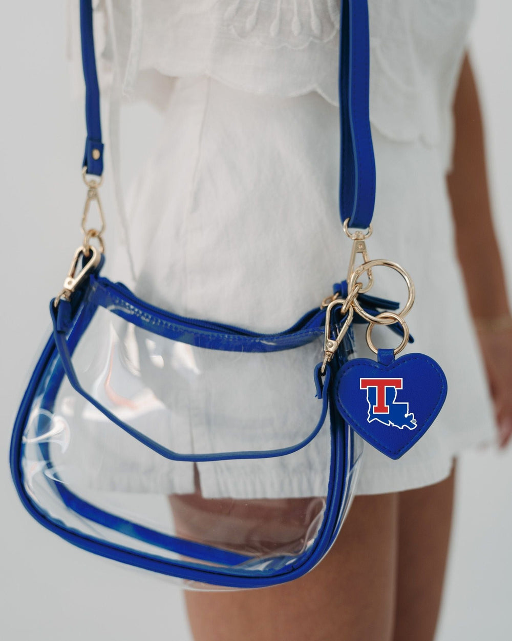 Desden Purse Louisiana Tech Bulldogs Clear Clara Purse with Heart Charm
