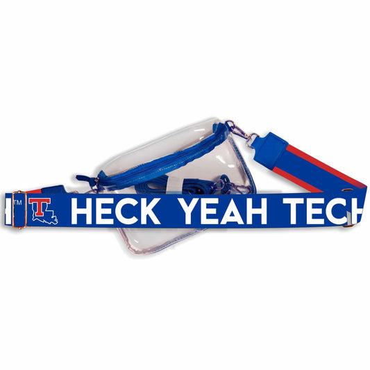 Desden Louisiana Tech Hailey Clear Sling Bag with Logo Strap by Desden