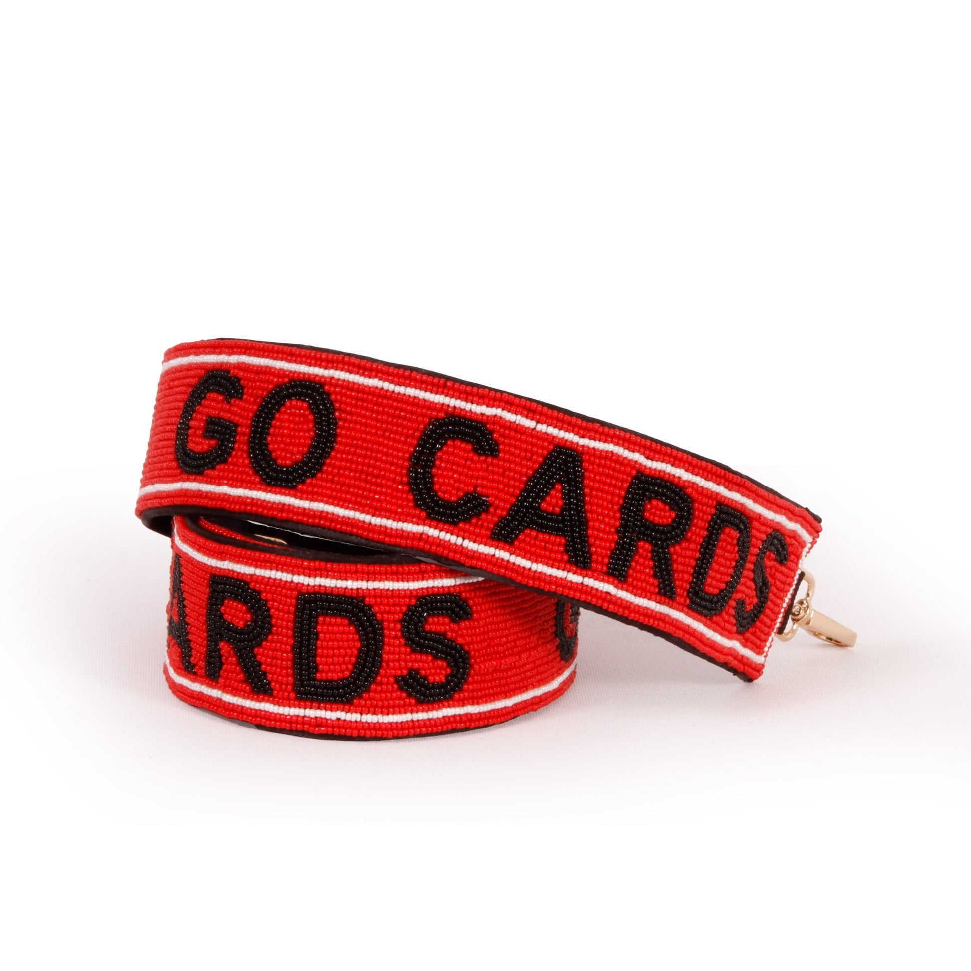 Desden Strap Louisville "Go Cards" Beaded Purse Strap in Red and Black by Desden